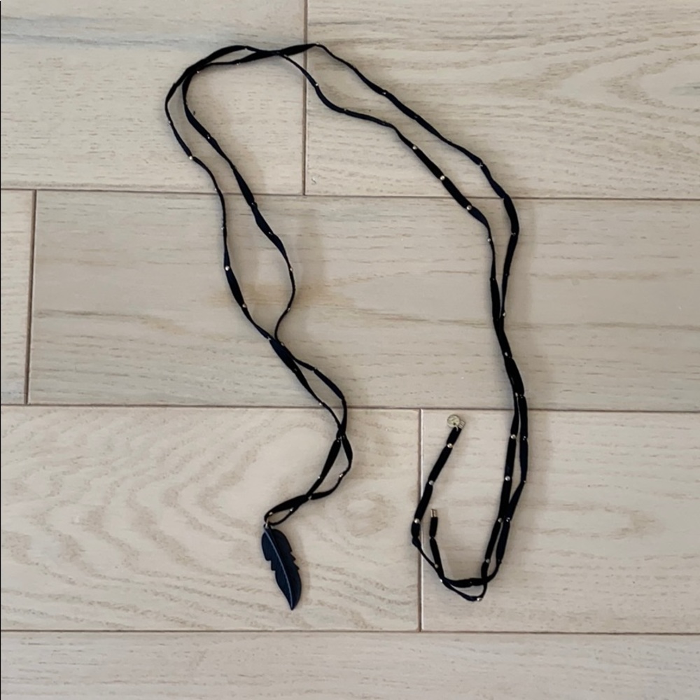 Marlyn Schiff Rustic Feather Necklace